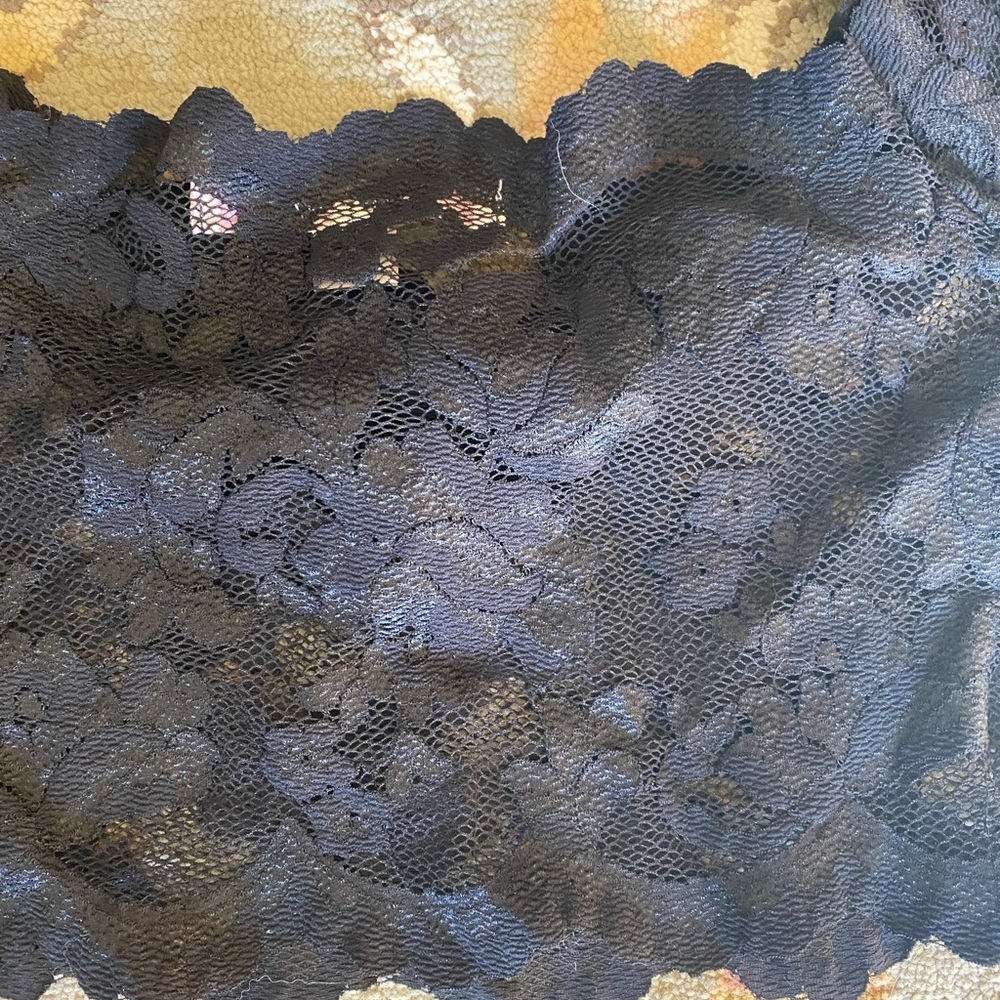 Victoria Secret Black Lace Intimate Crop Top - Picture 2 of 4
